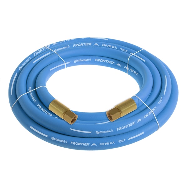 3/4" x 20' Blue EPDM Rubber Air Hose, 250 PSI, 3/4" FNPSM x FNPSM